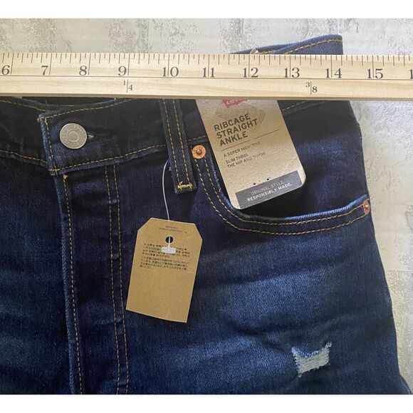 NWT Levis Womens Ribcage Straight Ankle Jeans Sz 29 x 27 - Picture 6 of 13